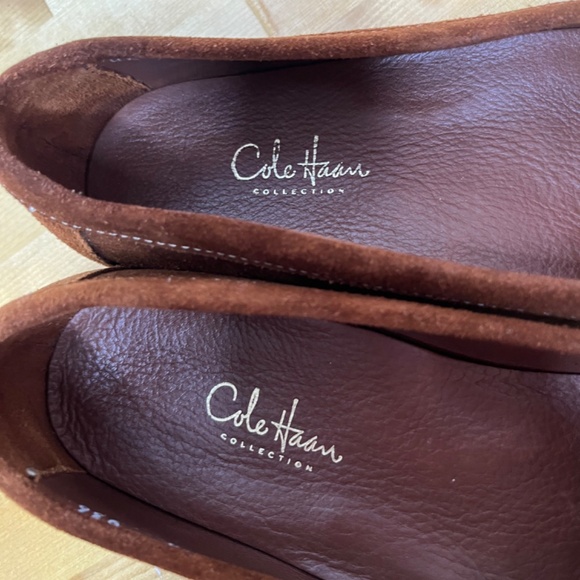 Cole Haan suede Loafers Brown flats Size 7.5 B Made In Italy Preppy slide on - Picture 6 of 13